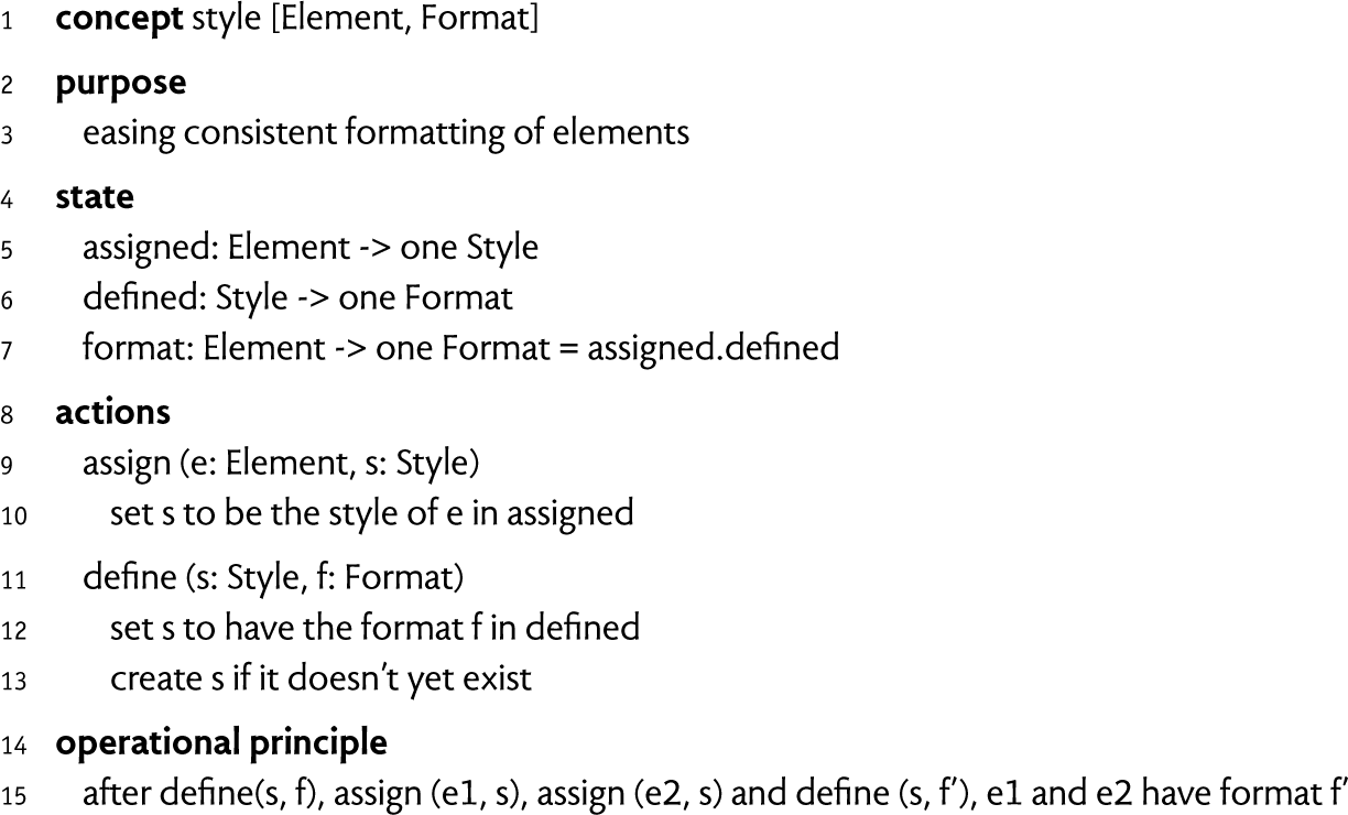 图4.4 定义的style (样式) 概念。